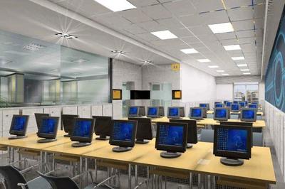 圖書(shū)館電腦室裝修效果圖——打造高效科技學(xué)習(xí)空間